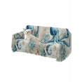 thumbnail image 2 of Teal Octopus Coastal Couch Cover, Vintage Summer Beach Nautical Sofa Cover Blanket for Loveseat Couches, Sectional Sofa Slipcover Furniture Protector for Living Room Bedroom 71''x118'', 2 of 9