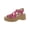 Pink, variant on Women's Dottie Platform Sandals Black Fabric 9M