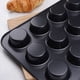 thumbnail image 3 of Molde para magdalenas, molde de silicona para 12 magdalenas, revestimiento antiadherente, magdalenas, brownie, pudín, muffin, latta, molde para muffins, molde para hornear, negro, 3 of 5