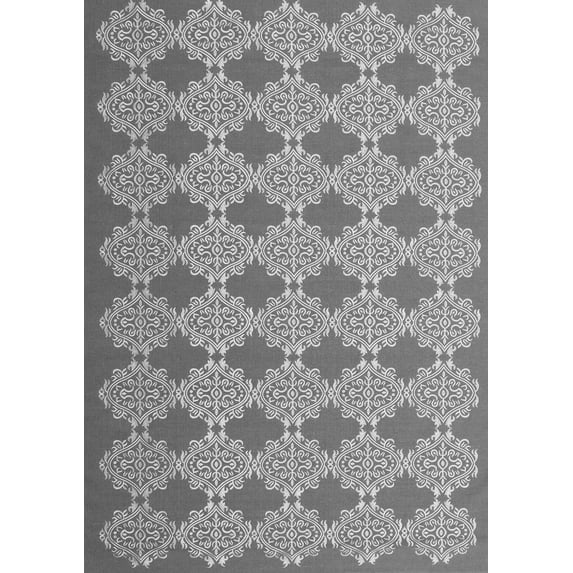 Ahgly Company Indoor Rectangle Abstract Gray Contemporary Area Rugs, 8' x 10'