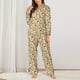 thumbnail image 2 of Fotbe Set With Peanut Conjunto de Pijama de Manga Larga para Mujer con Estampado, Ropa de Dormir de 2 Piezas, Conjunto de Casa Suave y Cómodo con Bolsillos-Small, 2 of 7