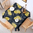 thumbnail image 2 of Yellow Lemon Fruit Slices DarkBlue Pattern Square Tablecloth,Waterproof Square Table Cover,Wipeable Spillproof Washable Table Cover for Home Kitchen Party Decor 52"x52"(132x132cm), 2 of 6