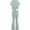 0##Light Green296, variant on Kiijoy Girls Outfits Casual Solid Short Sleeve T-Shirt Flare Pants Set, 2-Piece, Size 7-12