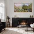 thumbnail image 2 of IDEA4WALL Extra Large Framed Canvas Print Wall Art Impressionist Garden Lush Floral Countryside Fine Art Vintage Pastel Spring Botanical Wall Decor Oversized Artwork Relax/Calm for Room - 60"x30", 2 of 5