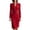 Red, variant on Sheghy Women Fall Collared Long Sleeve Knee Length Dress Single Button Waist