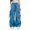 Blue, variant on CPNG Girls Cargo Pants Elastic Waist Wide Leg Cargo Sweatpants Trendy Baggy Casual Lightweight Dance Cargo Trousers with Multi-Pockets