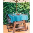 thumbnail image 3 of Outdoor Rectangle Tablecloth with Umbrella Hole and Zipper, Aqua Ombre Water Ripple Waterproof Table Cover Farmhouse Stripes Washable Patio Tablecloths for Party Picnic, 60"x84", 3 of 6