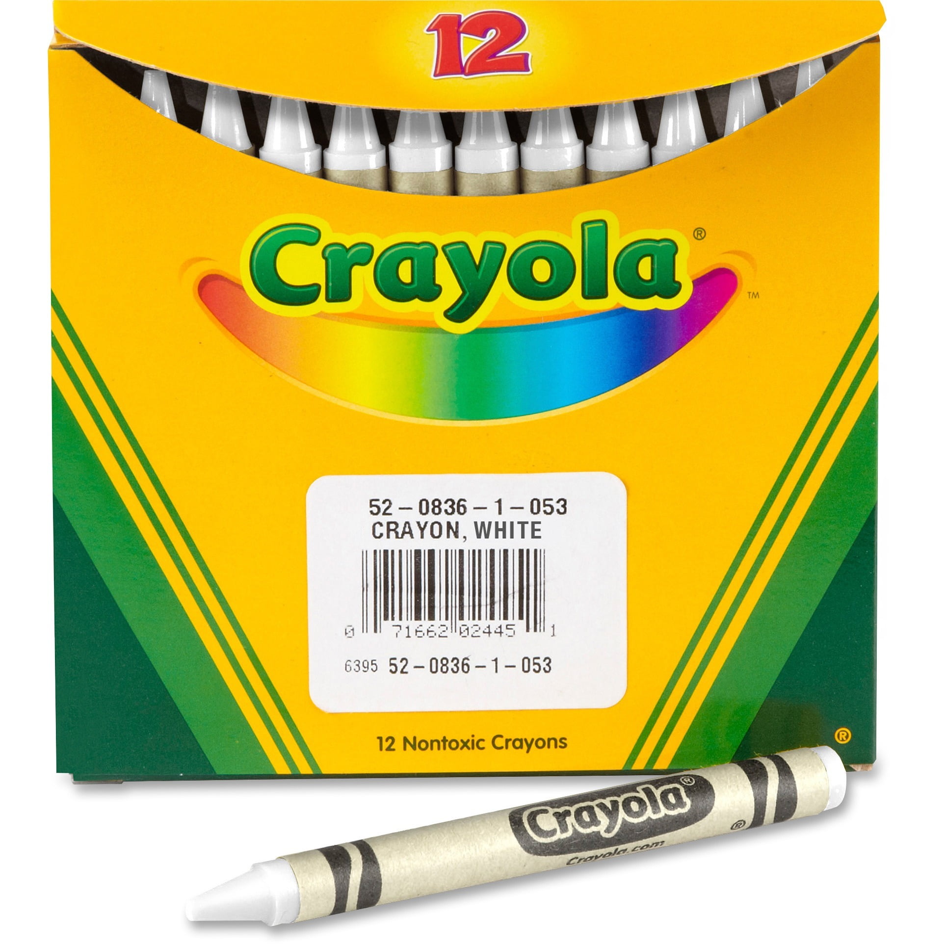 Crayola, CYO520836053, Bulk Crayons, 12 / Box, White