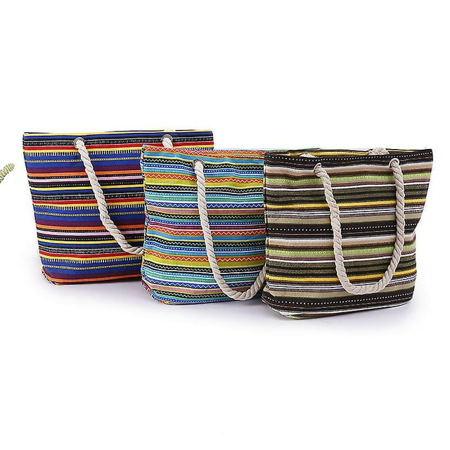 3 piezas de bolsos de lona para mujer, bolsos de playa, bolsos grandes