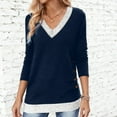 thumbnail image 5 of Lightweight Sweaters for Women Long Sleeve Dressy V Neck Knit Tunic Tops with Decorative Buttons, 5 of 9