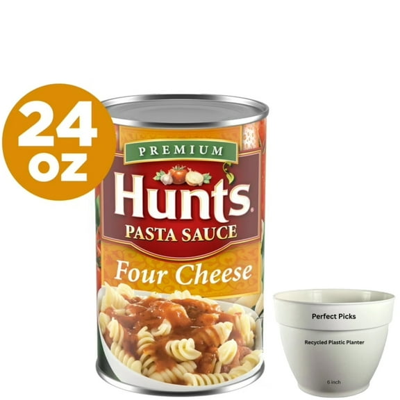 Hunt's Four Cheese Pasta Sauce, 24 oz Can, ‌Includes 1 Plastic Planter