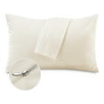 thumbnail image 2 of Hitime Waterproof Pillow Protectors with Zipper, Cooling Microfiber Queen Size Bed Pillow Case Covers, Bed Bug Pillow Cover, Zippered Plastic Pillowcase (2 Packs, Queen 20"x30"), 2 of 7