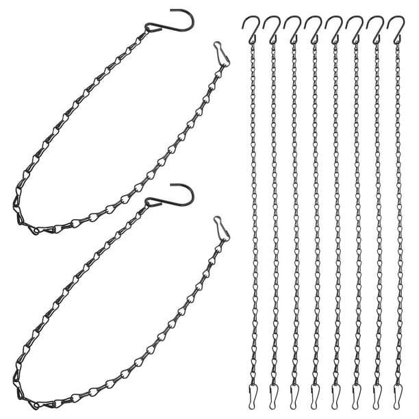 15 piezas de canasta de flores Cadenas colgantes Cadena de colgantes de la jaula de pájaros Cadena de gancho de una sola mancha de flores