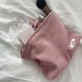 thumbnail image 2 of Bolsa de cosméticos de pana para mujer, popular, de gran capacidad, para cambio de maquillaje, lápiz labial, teléfono móvil, bolso de mano, 2 of 5