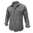 thumbnail image 4 of Lmueinov Men's Lapel Long Sleeve Shirts Outdoor Button Down Casual Shirts Chest Pocket Lightweight Relaxed Fit Tops for Sports Walking Golf, 4 of 6