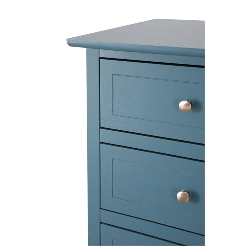 Glory Furniture Daniel 3 Drawer Nightstand in Teal