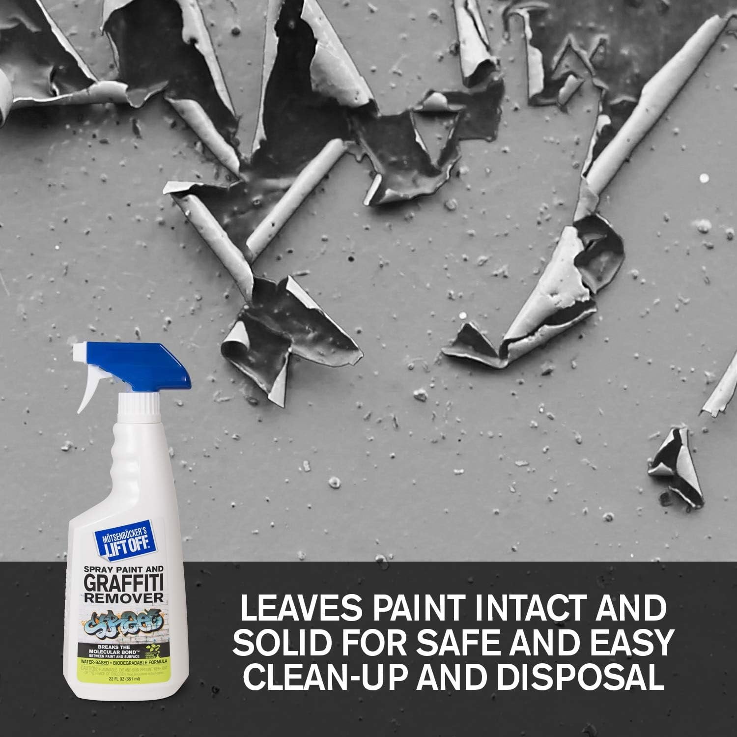 Motsenbocker's Lift Off Spray Paint & Graffiti Remover - Works on Concrete, Vehicles - 4 Pack, 22 Fl Oz