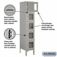 thumbnail image 3 of Salsbury Industries S-65155GY-U 12" Five Tier Box Style, 1 Wide x 5 Feet High x 15 Inches Deep, Unassembled See-Through Metal Locker, Gray, 3 of 3