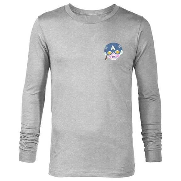 Marvel WHAT IF…? Zombie Captain America Chibi Standard - Long Sleeve T-Shirt for Men – Customized-Athletic Heather