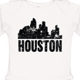 thumbnail image 4 of Inktastic Houston Skyline Grunge Boys or Girls Long Sleeve Baby Bodysuit, 4 of 5