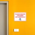 thumbnail image 3 of Classic Framed Plus Please Ensure Children Use Handrails Door or Wall Sign | Child Safety Business Signs - Medium, 3 of 8
