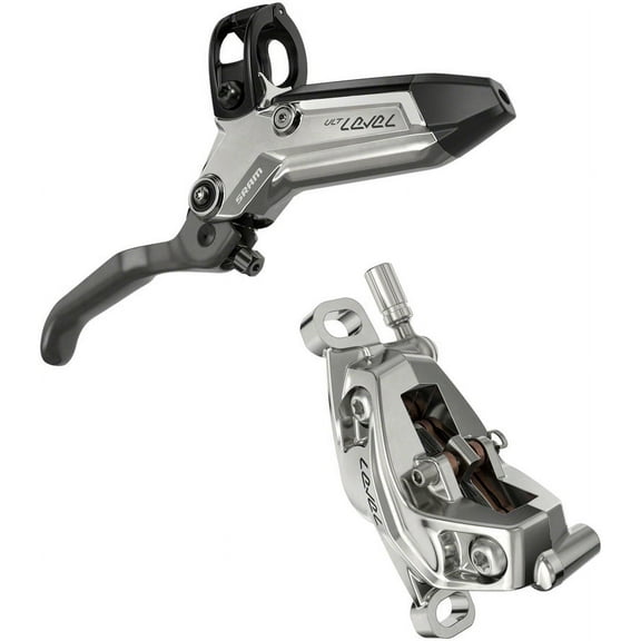 SRAM Level Ultimate Stealth Disc Brake and Lever - Front, Post Mount, 4-Piston, Carbon Lever, Titanium Hardware,