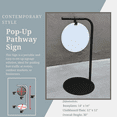 thumbnail image 3 of Magnetic Chalkboard Sidewalk Sign: Round Metal Business Sign (Black Frame/White Metal), 3 of 5
