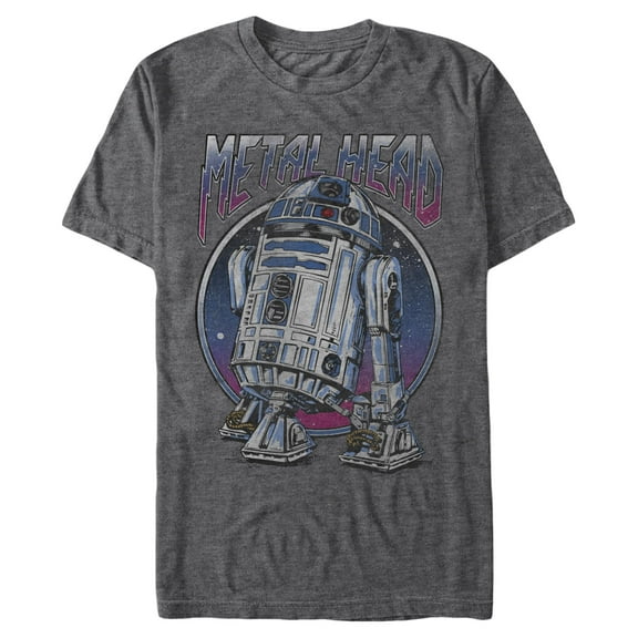 Men's Star Wars: A New Hope R2D2 Metal Head  Graphic T-Shirt