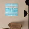 thumbnail image 4 of 10 Inch Wall Clock Battery Operated Silent Clock Decorative for Office, Kitchen, Outdoor, Living Room，Old Blue Wood Design, 4 of 4