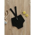thumbnail image 3 of Liacowi Baby Boys Girls Suspender Shorts Infant Solid Color Ribbed Knitted Bloomers Overalls Summer Clothes, 3 of 9