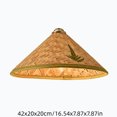 thumbnail image 2 of Woven Bamboo Lampshade Decorative Light Cover for Indoor Table and Floor Lamp, Softens Light for Living Room Bedroom Dining Room Interior, 2 of 6