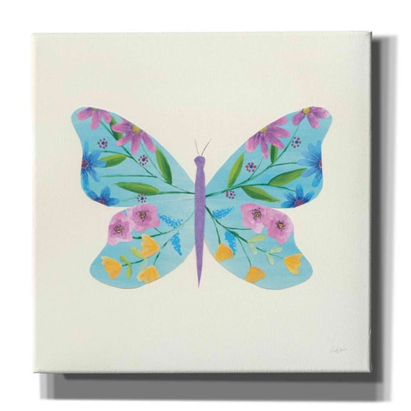 Epic Graffiti 'Butterfly Garden IV' by Courtney Prahl, Canvas Wall Art, 37"x37"