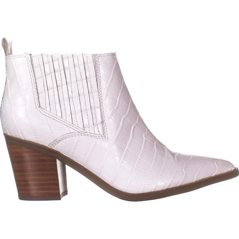Womens Marc Fisher Rental 2 Ankle Boots White Leather Walmart
