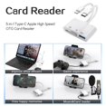 thumbnail image 4 of 5-in-1 SD Memory Card Reader for iPhone Androids Camera, USB C and Lightning Dual Port SD Card Adapter, Supports SD/Micro SD/USB 3.0, 4 of 5