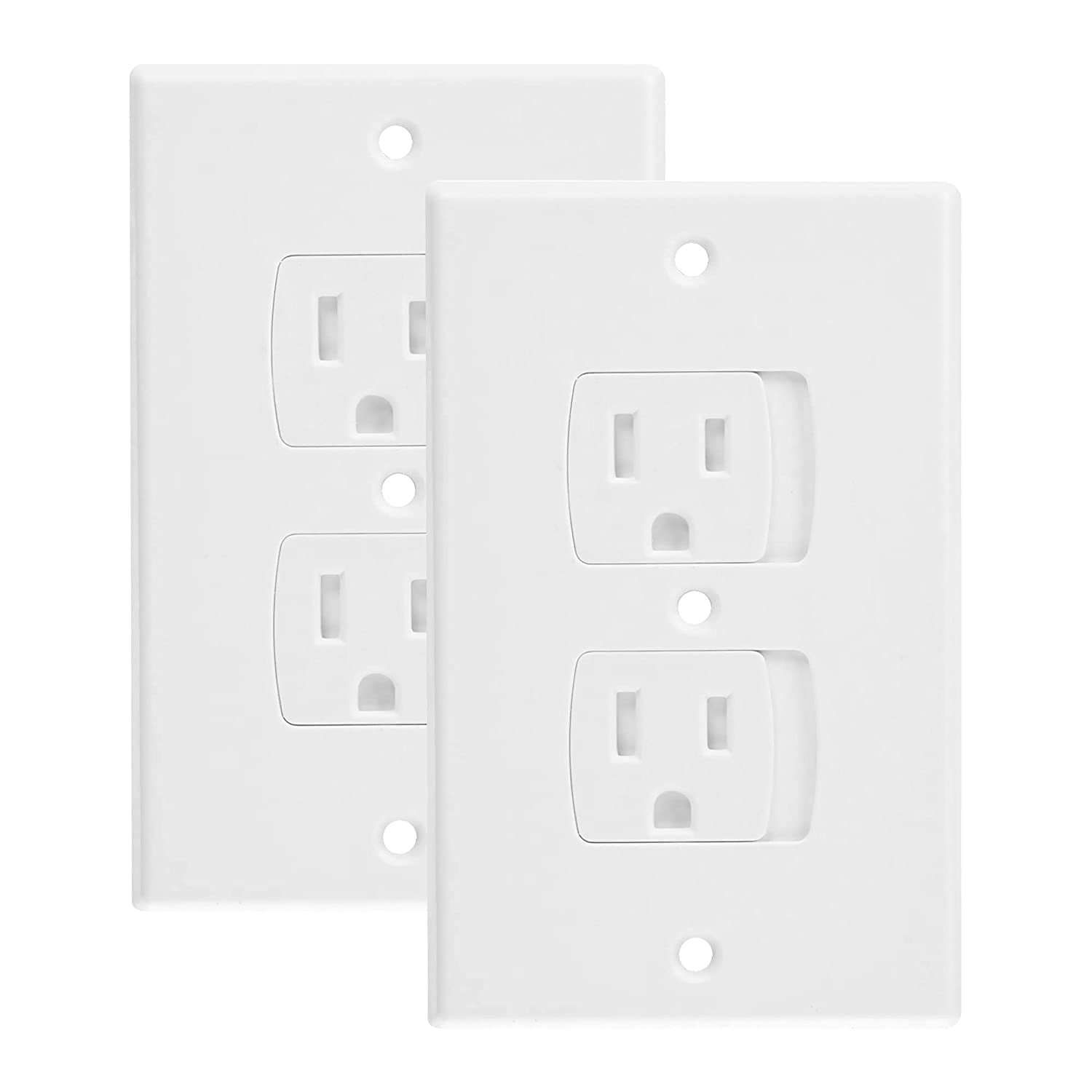 2 Prong Outlet Plug Covers Udgital Socket Safety Cover,12 Count,6 Piece 3 Prong Outlet Plug Covers,6 Piece