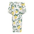 thumbnail image 4 of Lemons on White Women's Off The Shoulder Ruffles Summer Wedding Guest Loose Casual Party Beach Dress, 4 of 9