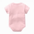thumbnail image 4 of kpoplk Baby Boy Girl Bubble Romper Solid Color Bodysuit Short Sleeve Organic Cotton T-Shirt Size Newborns,Light Pink, 4 of 4