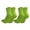Bright Lime Green, variant on Cushioned Athletic Crew Socks 2 Pairs, Dark Green, Large