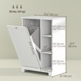 thumbnail image 3 of HOMCOM Laundry Cabinet with Removable Basket, Tilt Out Laundry Hamper, 3 of 10