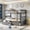 Gray, variant on Twin over Twin Bunk Bed Frame with Storage Drawers – Space-Saving Loft Bed Frame for Bedroom,White