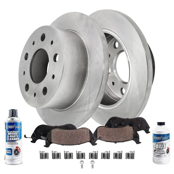 Detroit Axle - Rear Brake Kit for 2014-2021 Ram ProMaster 1500 2500 3500, Disc Brake Rotors Ceramic Brakes Pads 2015 2016 2017 2018 2019 2020 Replacement : 11.01" inch Rotors