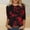Red, variant on Qulqfy Womens Tops Fall Tie Dye Cotton Plus Size 3/4 Sleeve Raglan Scoop Neck Dressy Casual Army Green Outfits L