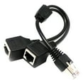 thumbnail image 2 of 3X RJ45 1 Male to 2 Female Ethernet Splitter Cable for Super Cat5, Cat6, LAN Ethernet Network Extension Cable Adapter, 2 of 5
