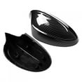 thumbnail image 2 of Left Right Kit Carbon Fiber Style Door Wing Mirror Protector Rearview Cover Fits for E90 05-07, 2 of 9