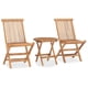 thumbnail image 3 of Set de comedor exterior VidaXL, plegable, 3 piezas, madera de teca, 3 of 9