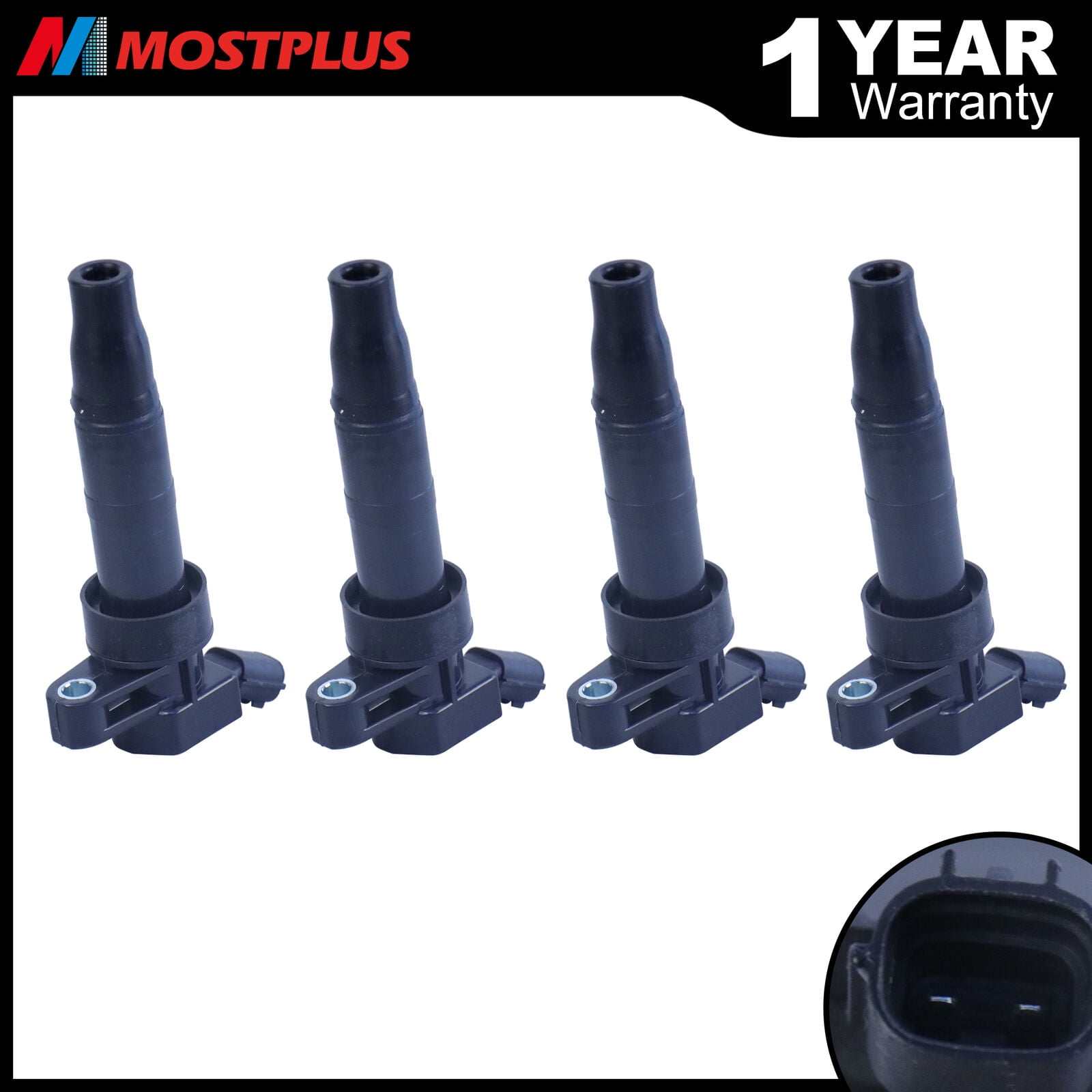 Set(4) Ignition Coils For Hyundai Equus Genesis Santa Kia Borrego Forte 5C1724