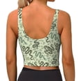 thumbnail image 4 of Goofa Green Snake Printed Sports Bras for Women, High Impact Running Bra Workout Crop Tank Tops Longline Sports Bra Push up-X-Large, 4 of 9