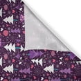 thumbnail image 3 of Ambesonne Winter Kitchen Curtains, Christmas Love Snowflakes, 55"x45", Dark Purple Multicolor, 3 of 3
