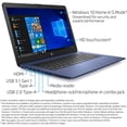 thumbnail image 2 of Restored HP 14-fq0037nr 14" HD (1366 x 768) Touchscreen Laptop AMD 3020e 1.2GHz 4 GB DDR4-2400 SDRAM, 64GB eMMC Storage, AMD Radeon Graphics, Windows 10 in S mode - Indigo Blue, 2 of 3