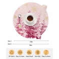 thumbnail image 6 of 13 Inch Round Placemats Set of 6, Pink Christmas Tree Non Slip Heat Insulation PP Table Mats, Xmas Snowflake Winter Washable Place Mats for Kitchen Dining Party Table Decor, 6 of 7